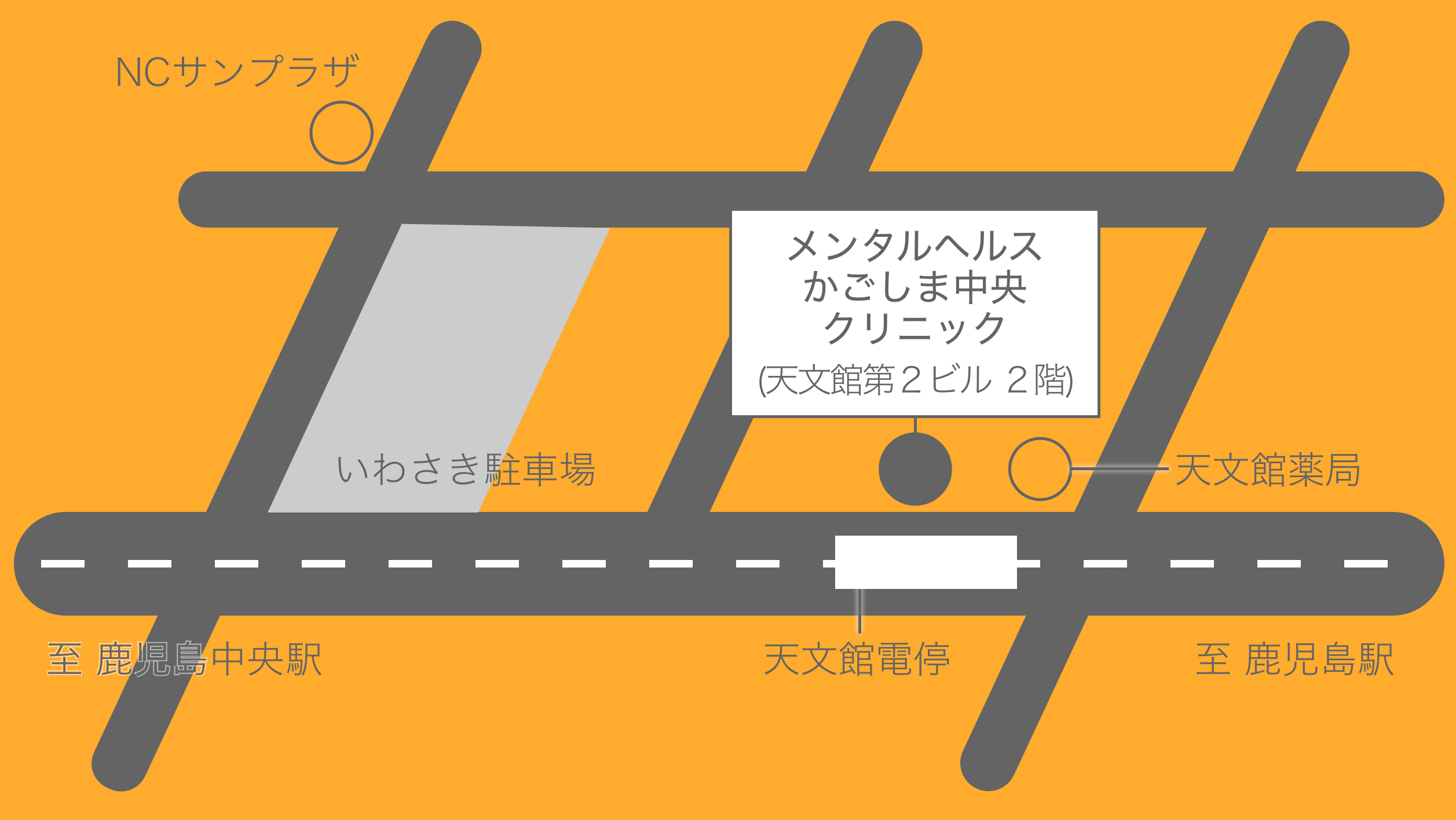 医療法人鑑朗会 メンタルヘルスかごしま中央クリニックの周辺地図